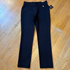 NWT Rafaella Black Comfort Fit Stretch Waistband Pull-on Slim Leg Pants Size 4
